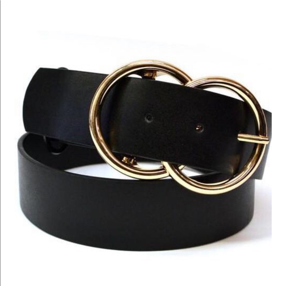 Ooh La Luxe Double Ring Belt Black